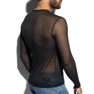 ES Collection Net Long Sleeves T-Shirt Black